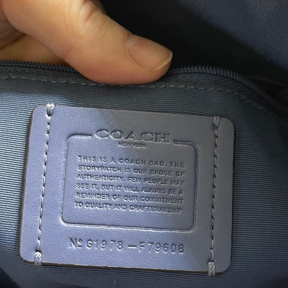 Coach Large Royal Blue Leather Tote G1978-F79608 Striking Coach BIG - Picture 3 of 10